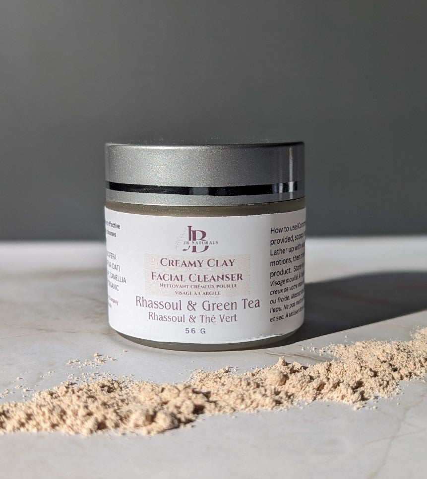 Creamy Clay Facial Cleanser- Rhassoul & Green Tea